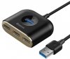 HUB Baseus Square USB-A do 1x USB-A 3.2 Gen 1 / 3x USB 2.0 z kablem 1m - czarny